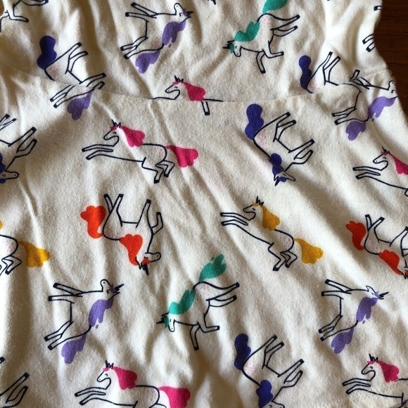 Cat & Jack Ivory Rainbow Unicorn Dress & Bloomers - Picture 3 of 8